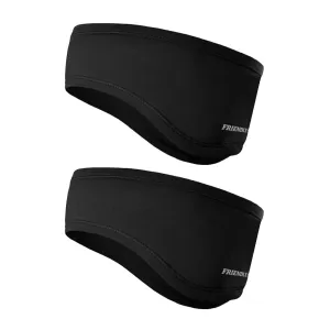 The Friendly Swede Ear Warmer Headband, 2-Pack - Unisex, Polyester, Stretchable, for Women and Men, Ear Covers, Liner Under Helmets, Outdoors/Cycling/Hiking/Running Headband