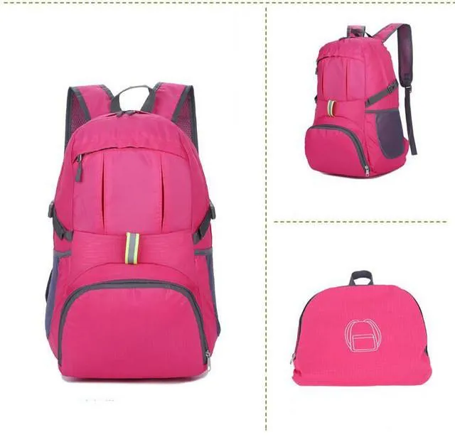 The Portable Zipper Nylon Backpack