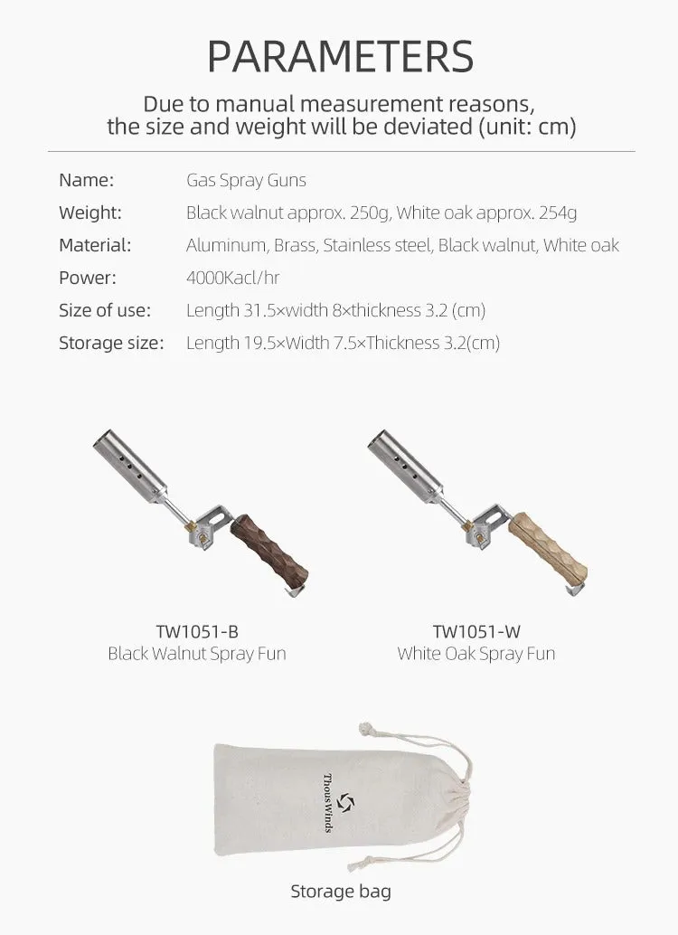 Thous Winds Folding Torch - Black Walnut