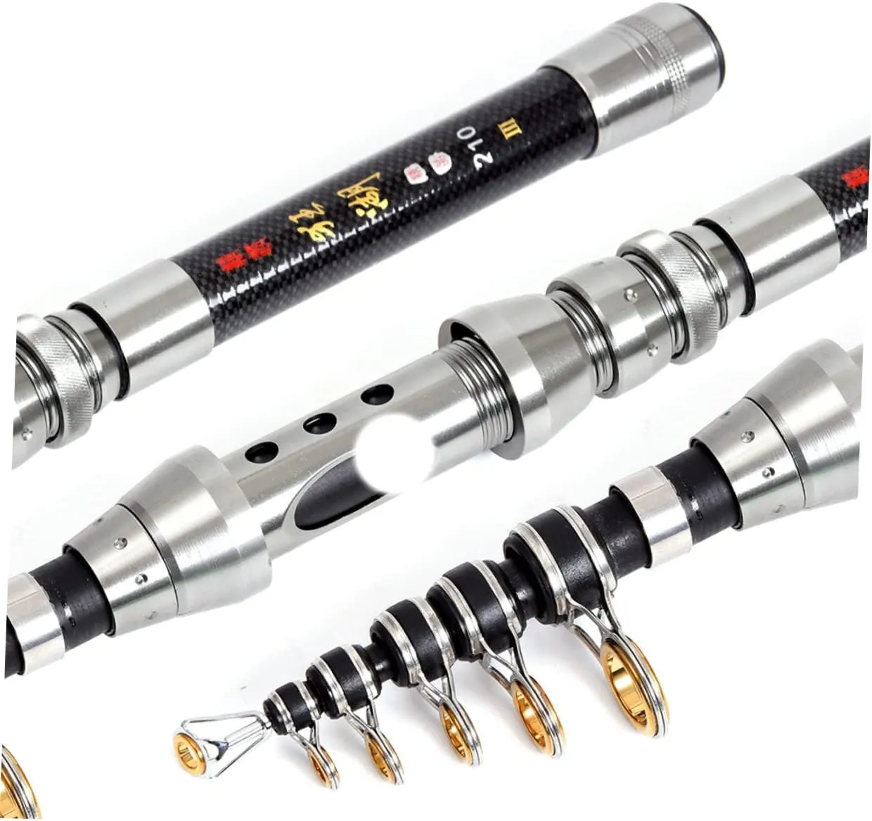 Throwing Fishing Rod Sea Fishing Pole Silver Fishing Pole Mini Fishing Rod