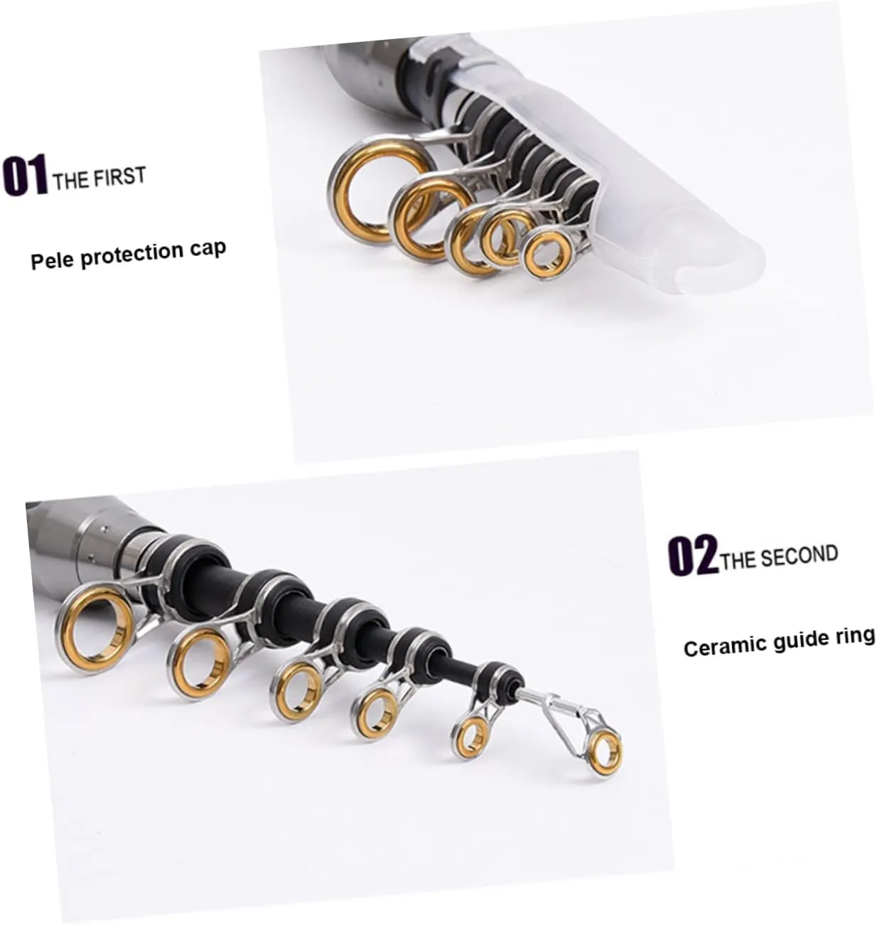 Throwing Fishing Rod Sea Fishing Pole Silver Fishing Pole Mini Fishing Rod