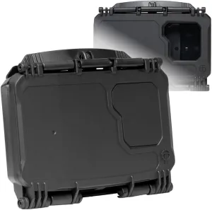 Thyrm DarkVault Comms 2.0 Critical Gear Case with Patch Panels, Integrated Phone Clamp, Viewing Window, for Chest Rig Compatible with Smartphones, Made in USA (Black, Regular)