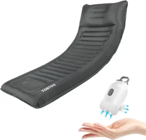 TOBTOS Inflatable Camping Sleeping Pad with Pillow, Thick 6 Inch Ultralight Sleeping Pad & Portable Air Pump