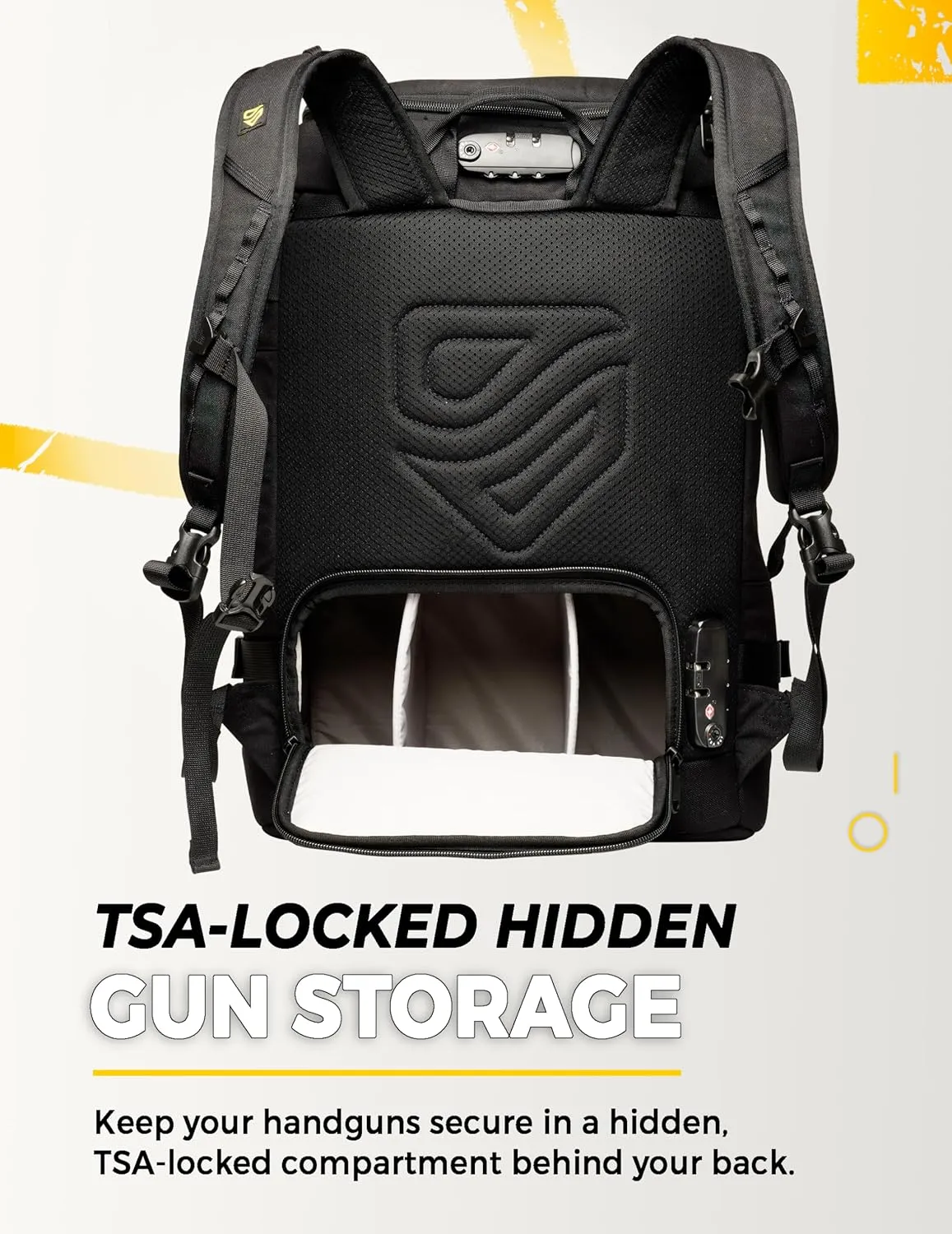 TradeSmart Range Backpack for Handguns, Ammo & Shooting Gear with 3 Lockable Compartments, Ear & Eye Protection Kit Optional