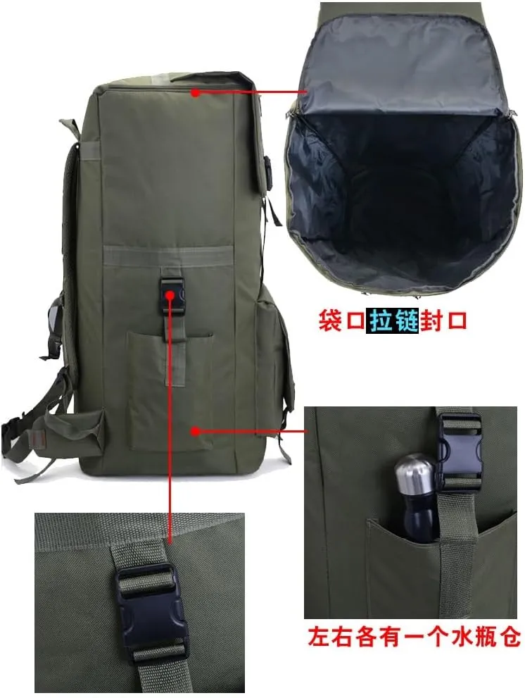Travel Backpack-120L Hiking Backpack Waterproof Military Camping Rucksack Daypack,Climbing Bags (black-120L)