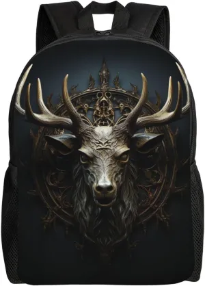 Travel Backpack for Women Men Carry On Backpack Waterproof 15.6inch Laptop Backpack Antlers