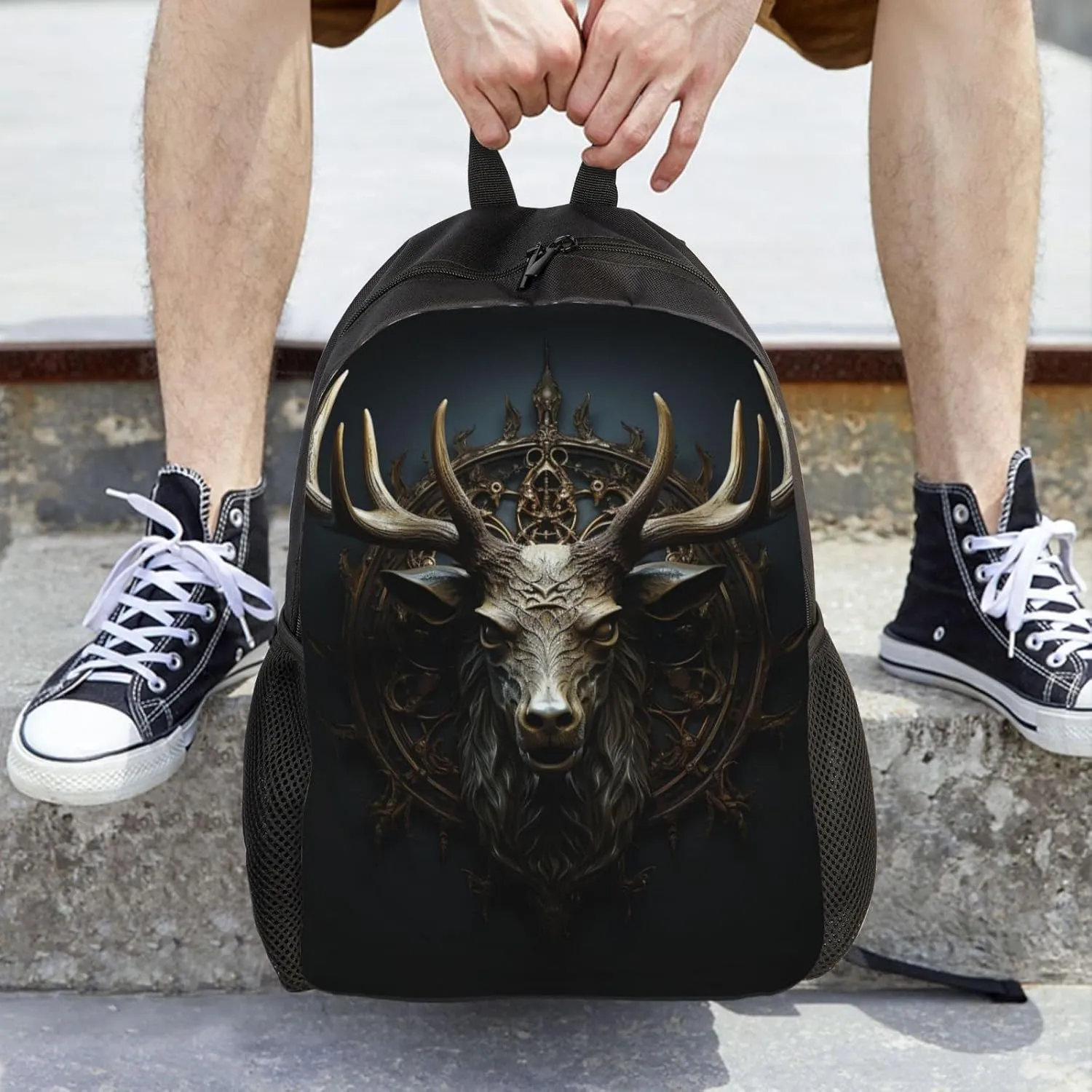 Travel Backpack for Women Men Carry On Backpack Waterproof 15.6inch Laptop Backpack Antlers