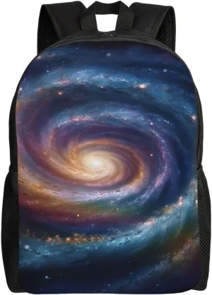 Travel Backpack Space Spiral Cosmic Energy Carry on Backpack Lightweight Business 16inches Laptop Backpack for Men Women