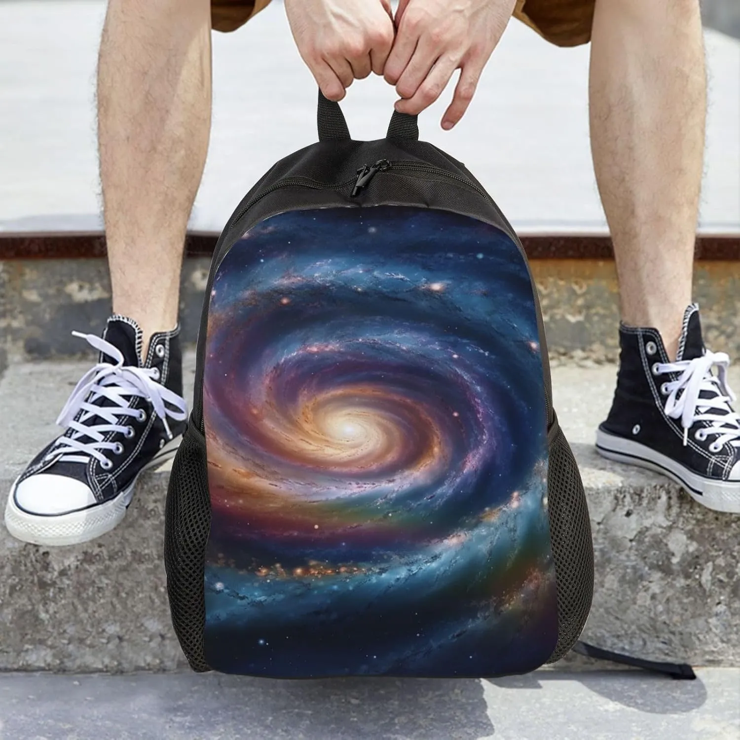 Travel Backpack Space Spiral Cosmic Energy Carry on Backpack Lightweight Business 16inches Laptop Backpack for Men Women