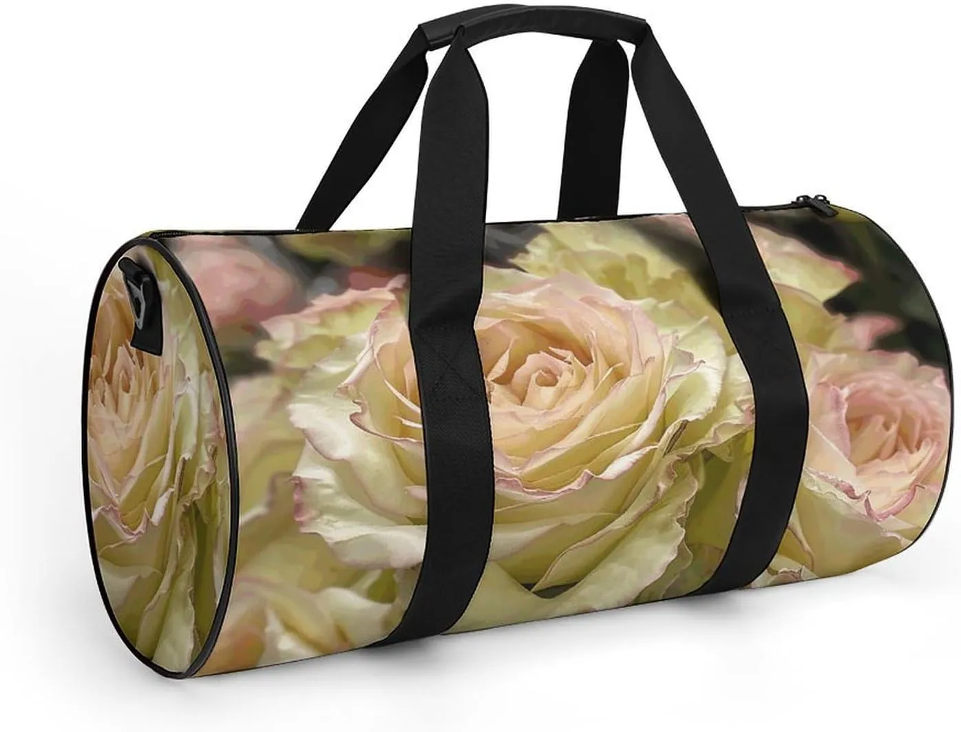 Travel Duffel Bag for Men And Women,Light Yellow Bouquet Waterproof Sports Fitness Bag Portable Travel Duffel Bag