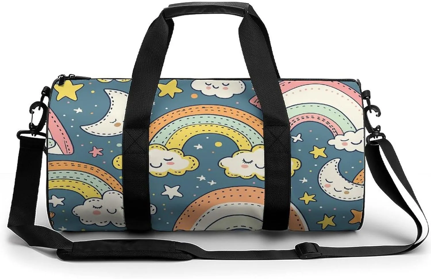 Travel Duffel Bag for Men And Women,Moon Collage Pattern Waterproof Sports Fitness Bag Portable Travel Duffel Bag