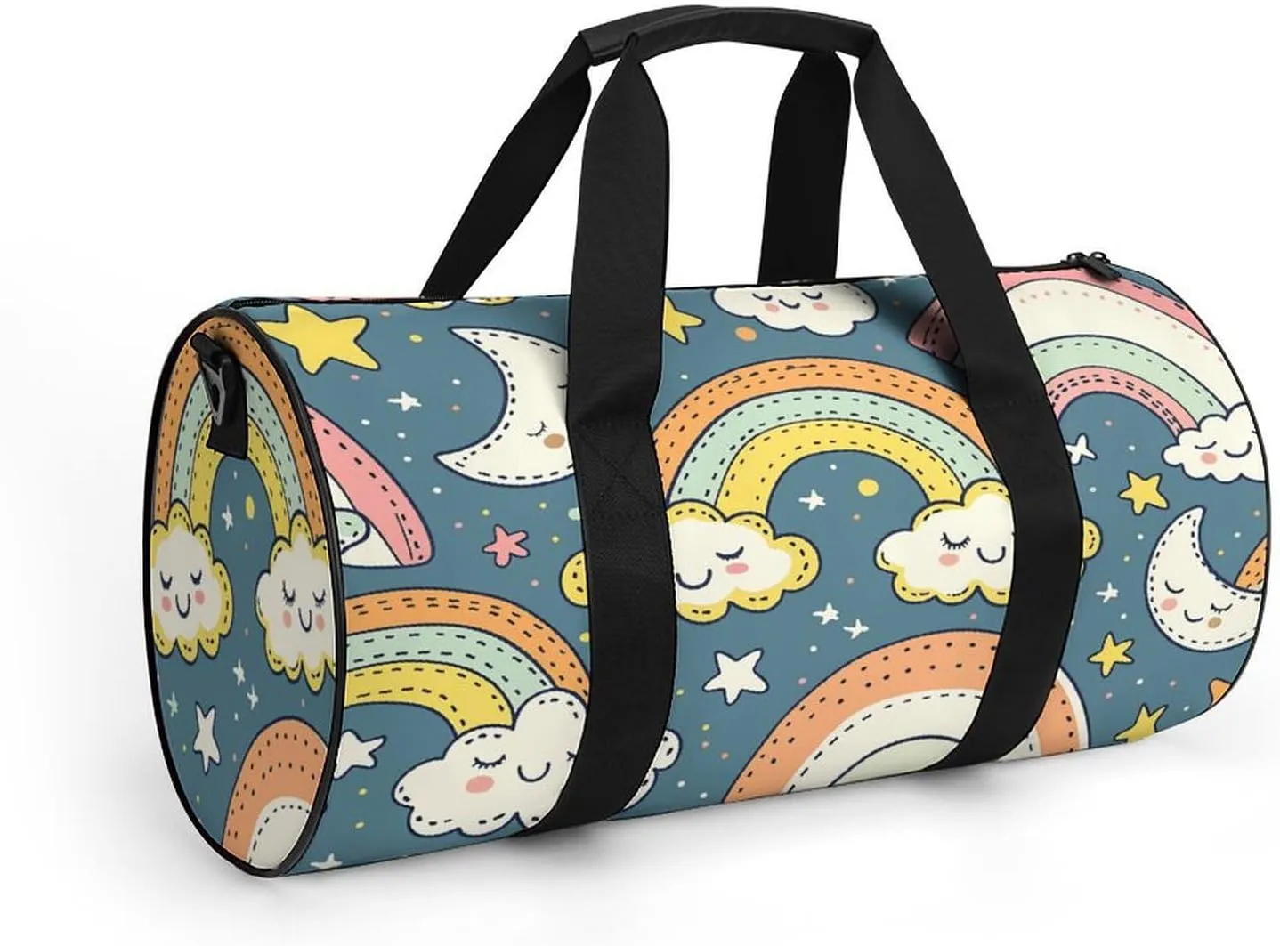 Travel Duffel Bag for Men And Women,Moon Collage Pattern Waterproof Sports Fitness Bag Portable Travel Duffel Bag