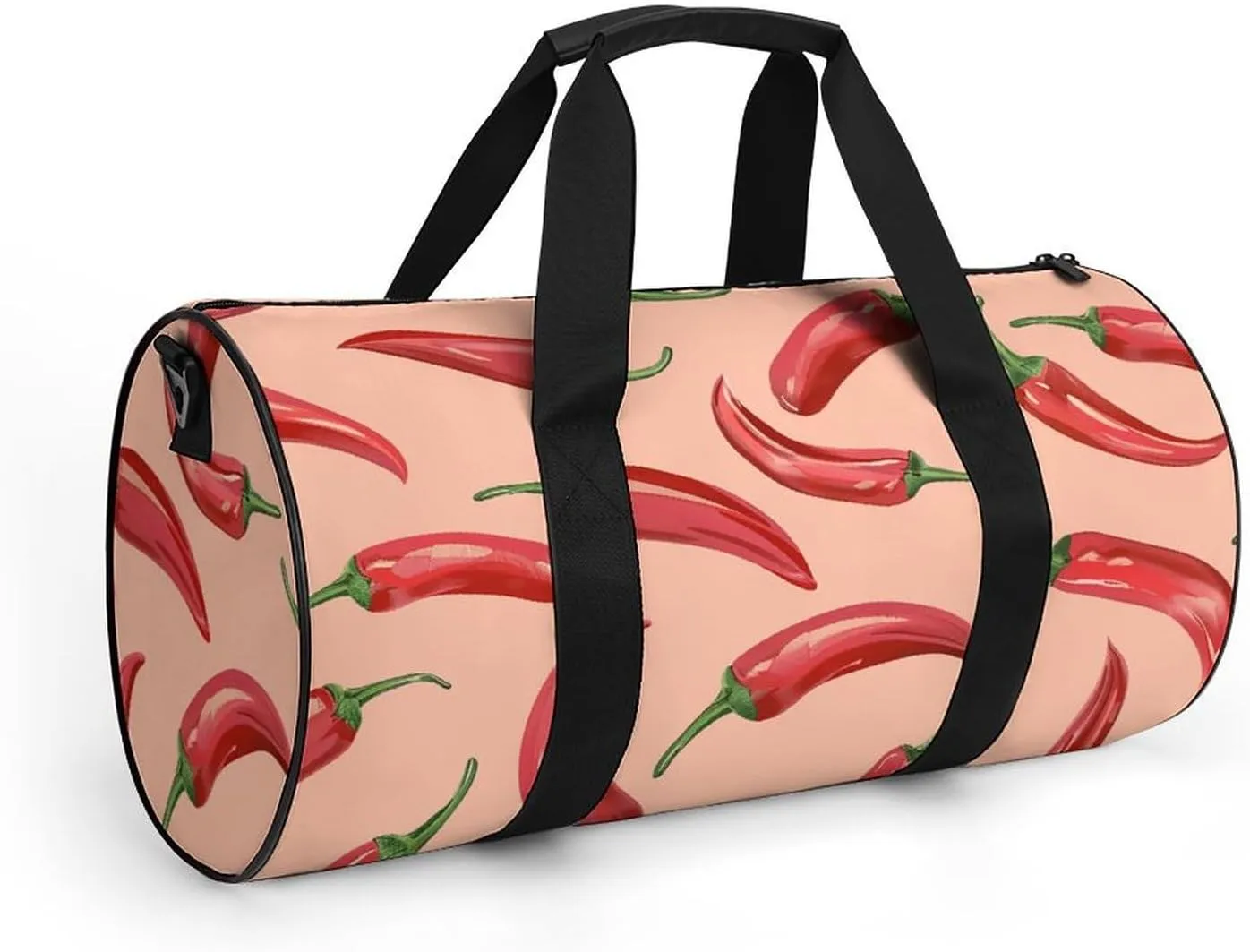 Travel Duffel Bag for Men And Women,Red Chili Pepper Pattern Waterproof Sports Fitness Bag Portable Travel Duffel Bag