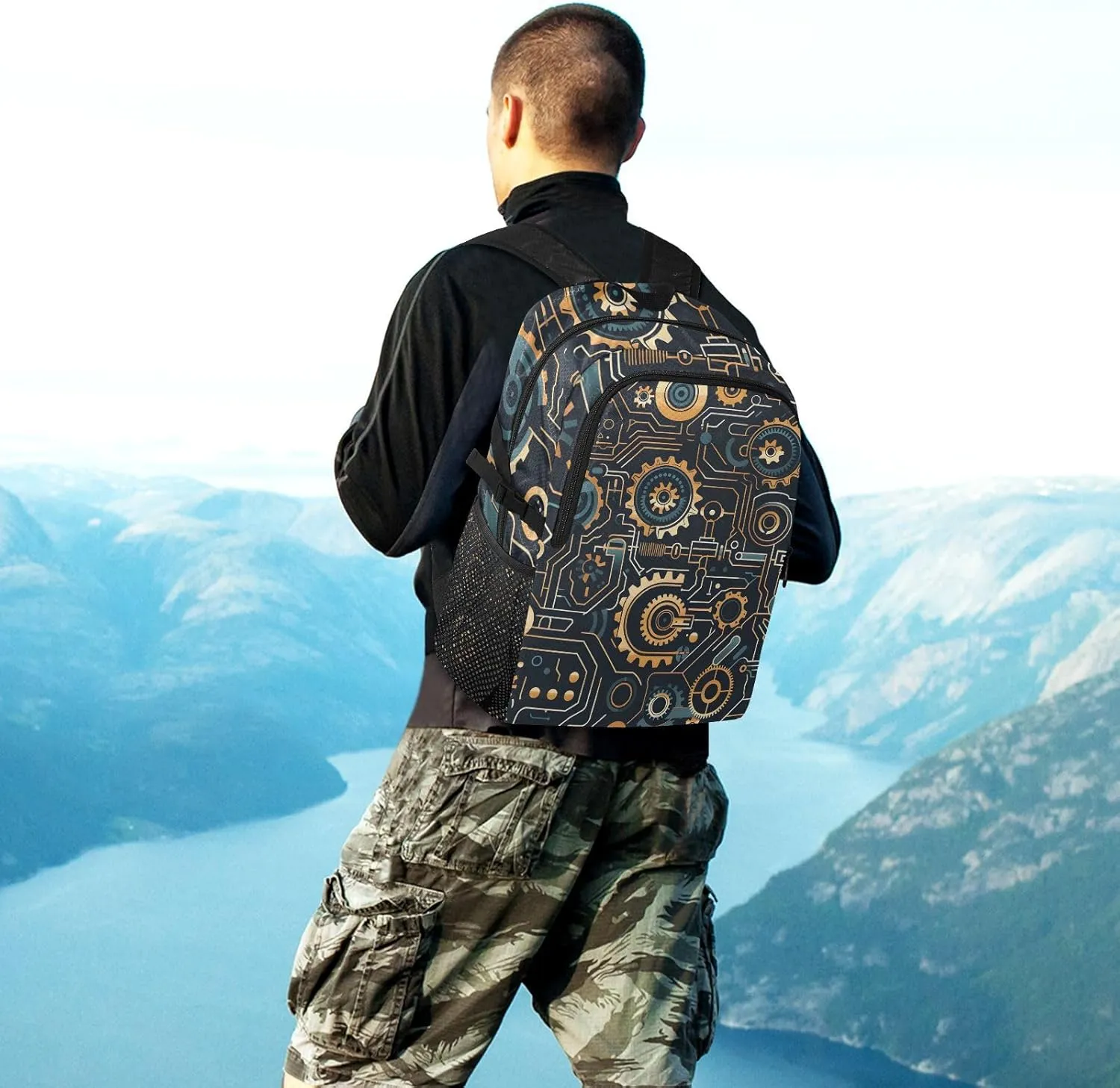 Travel Hiking Daypack Foldable Packable Backpack Machinery Waterproof Lightweight Casual Rucksuck for Men Women