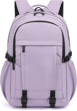 Travel Laptop Backpack for Women Men, 15.6 Inch Work Business College Backpacks School Bookbag Casual Daypack (Purple)
