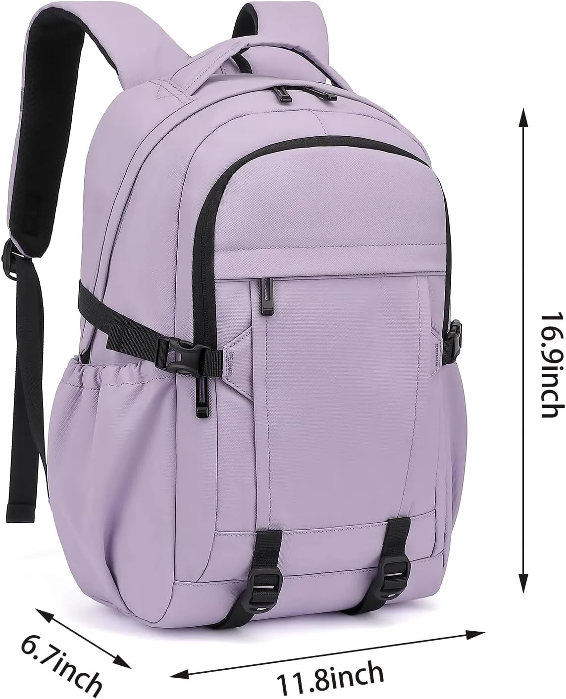 Travel Laptop Backpack for Women Men, 15.6 Inch Work Business College Backpacks School Bookbag Casual Daypack (Purple)