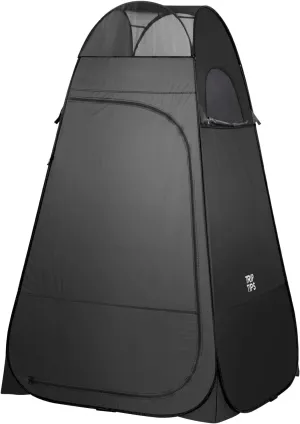 TRIPTIPS Pop Up Shower Tent with Mesh Window, Portable Toilet Privacy Tent, 6.9 FT, Removable Rain Cover/UPF 50 
