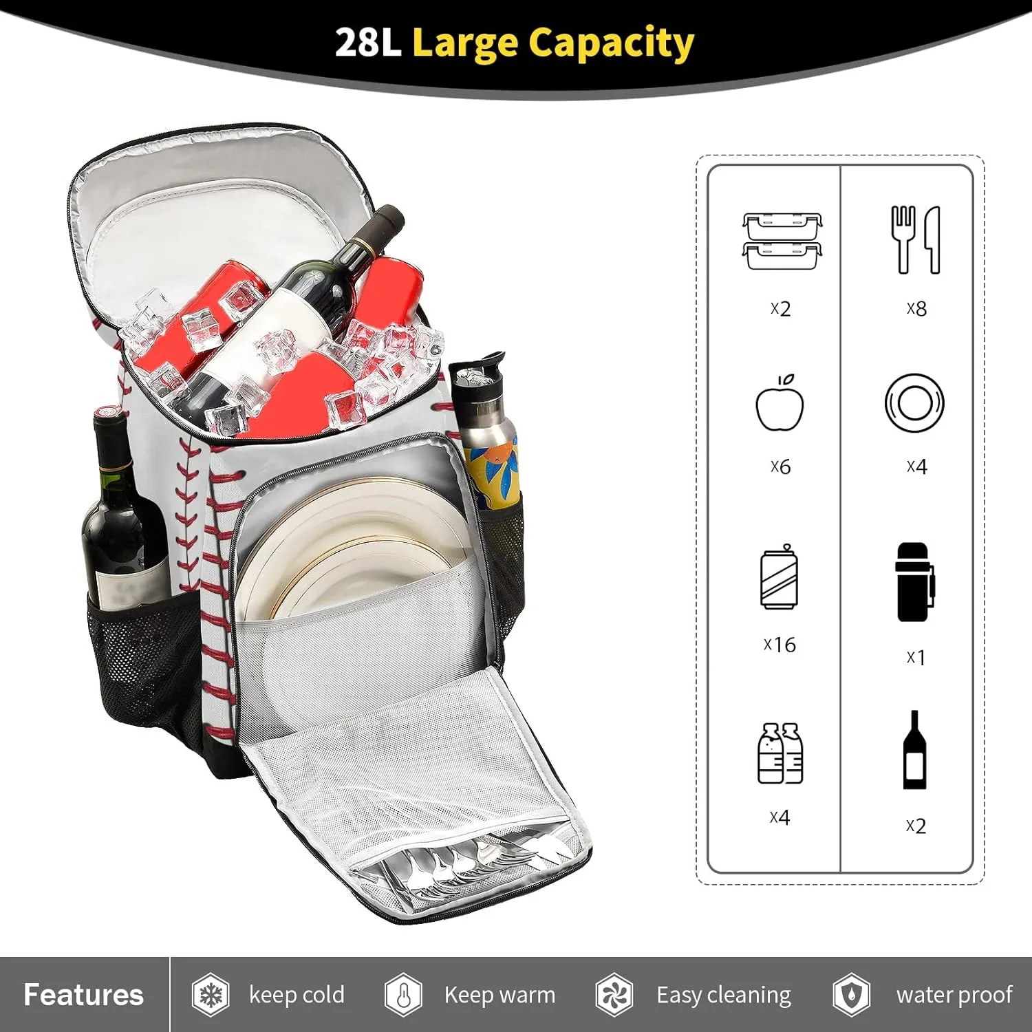 Tropical Pineapples Fruits Cooler Backpack Insulated Leak Proof Beach Cooler Bag Soft Lunch Picnic Hiking Camping Backpack Cooler