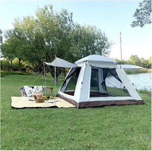 Tunnel Tent 4 People,Waterproof Lightweight Tent Light and Stable Camping Tents Family Ideal for Camping in The Garden