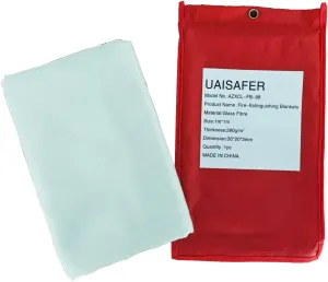 UAISAFER Fire-Extinguishing Blankets,Fire Blanket Emergency Safety Cover, Red, Pull Release Design, Made in China