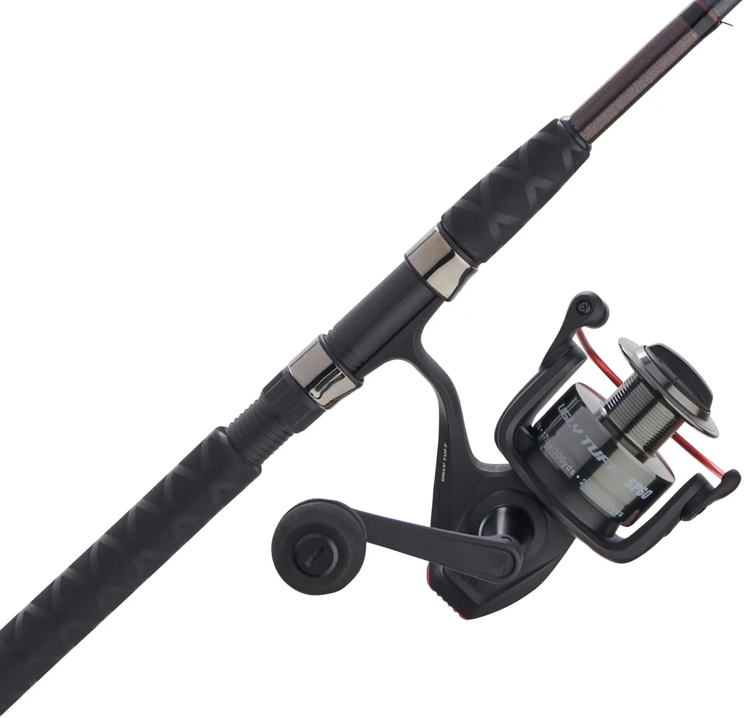 Ugly Stik 7’ Ugly Tuff Spinning Fishing Rod and Reel Spinning Combo, Ugly Tech Construction with Clear Tip Design, Size 60 5 Ball Bearing Conventional Reel