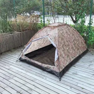 Ultralight 1-Person Tent for Camping Hiking Fishing Waterproof Rainproof Portable Compact Camouflage Indoor Outdoor