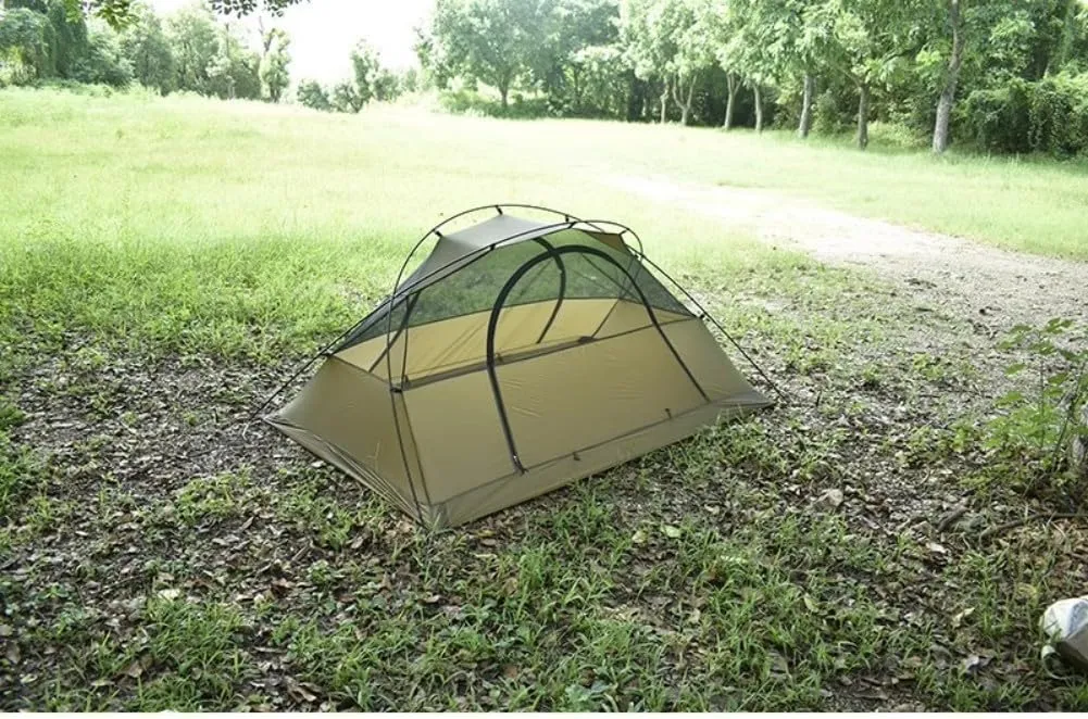 Ultralight Backpacking Tent for 1-2 People - PU5000mm Waterproof Rating, 15D Silicone-Coated Nylon Outer Shell - Perfect Camping Gear