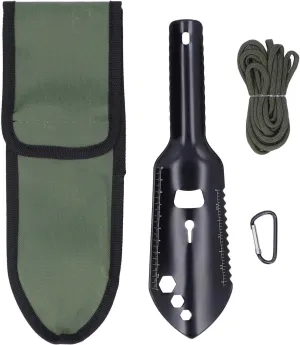 Ultralight Backpacking Trowel, Lightweight Hiking Shovel, Small Potty Multitool with Carrying Pouch for Digging, Gardening, Survival and Outdoor(Black)