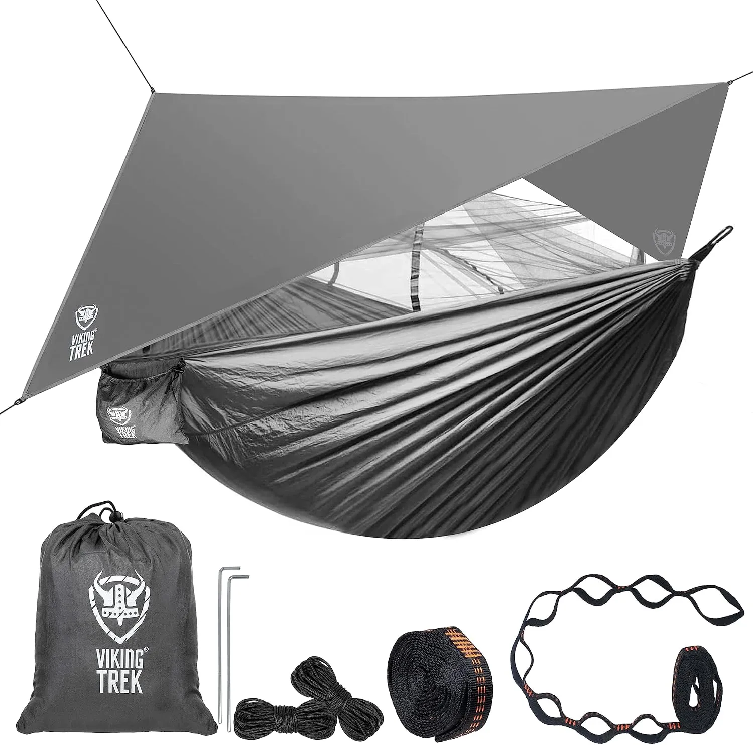 Ultralight Camping Hammock - Portable Hammock Nylon Single for Outdoor, Indoor, Beach, Hiking, Backpacking and Travel w/Tree Straps