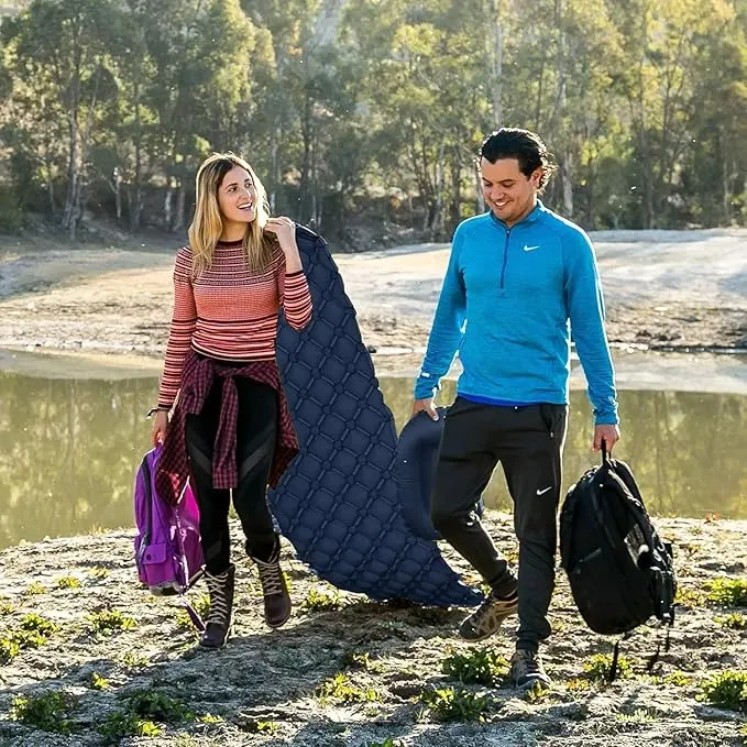 Ultralight Camping Sleeping Pad – Easy to Inflate Air Sleeping Pads for Backpacking, Traveling and Hiking, Designed for Better Stability & Support