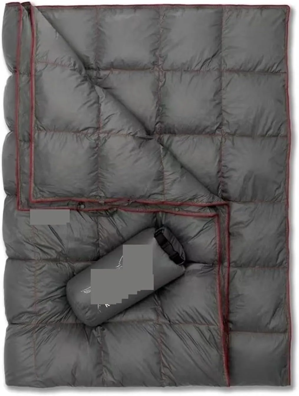 Ultralight Down Blanket - Wearable Shawl For Outdoor Camping, Travel & Fishing - Multifunctional Warm Down Quilt(Gray)