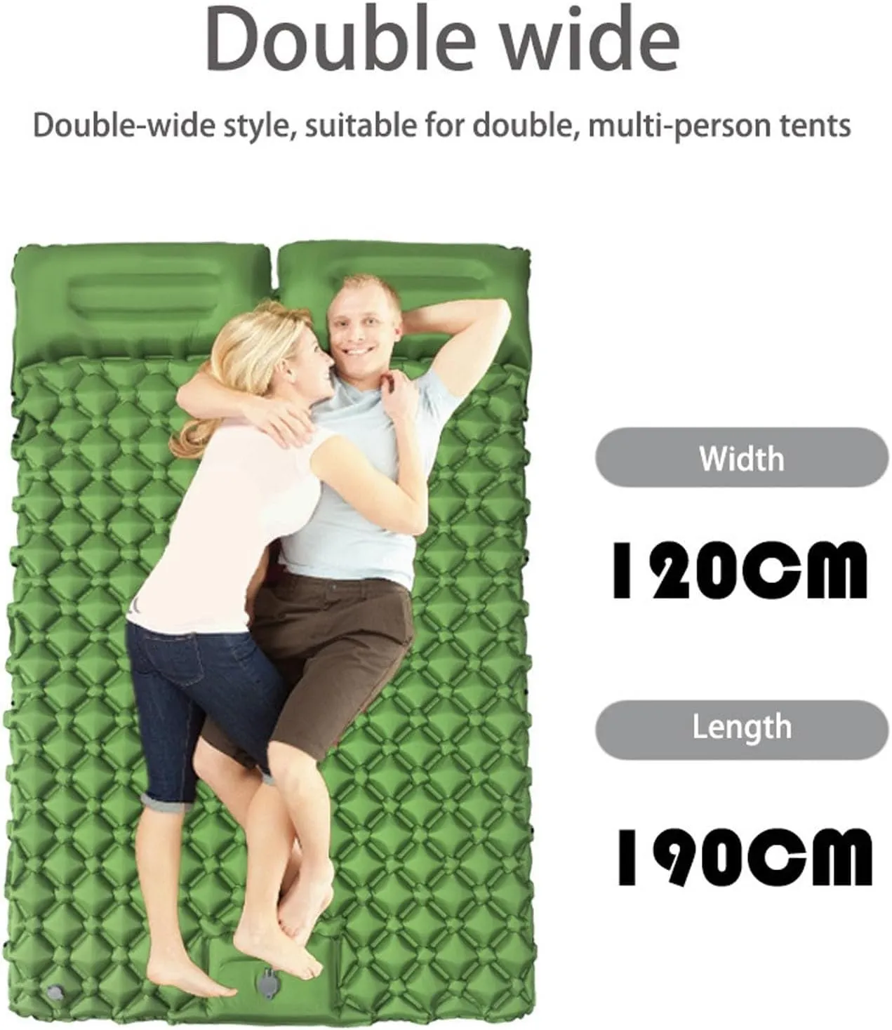 Ultralight Inflatable Sleeping Pad, Air Mattress with Air Ports for Easy Inflation and Compact Storage, Compact Design Durable Air Mattress for Camping, Backpacking, Hiking (B,75X47IN)