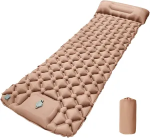 Ultralight Inflatable Sleeping Pad, Air Mattress with Air Ports for Easy Inflation and Compact Storage, Compact Design Durable Air Mattress for Camping, Backpacking, Hiking (Rose,75X24IN)