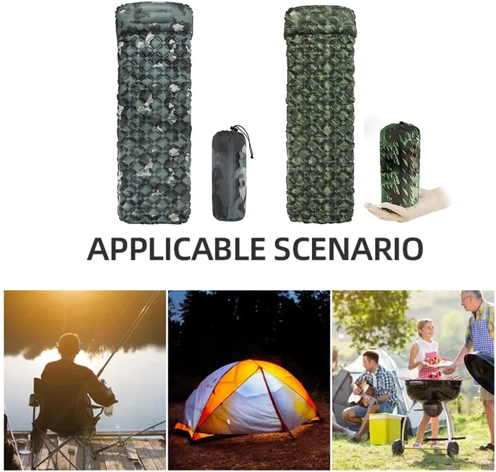 Ultralight Inflatable Sleeping Pad, Compact Air Camping Mat, with Pump with Pillow Waterproof Durable Camping Air Mattress, Lightweight Camping Mattress for Backpacking, Hiking, and Traveling