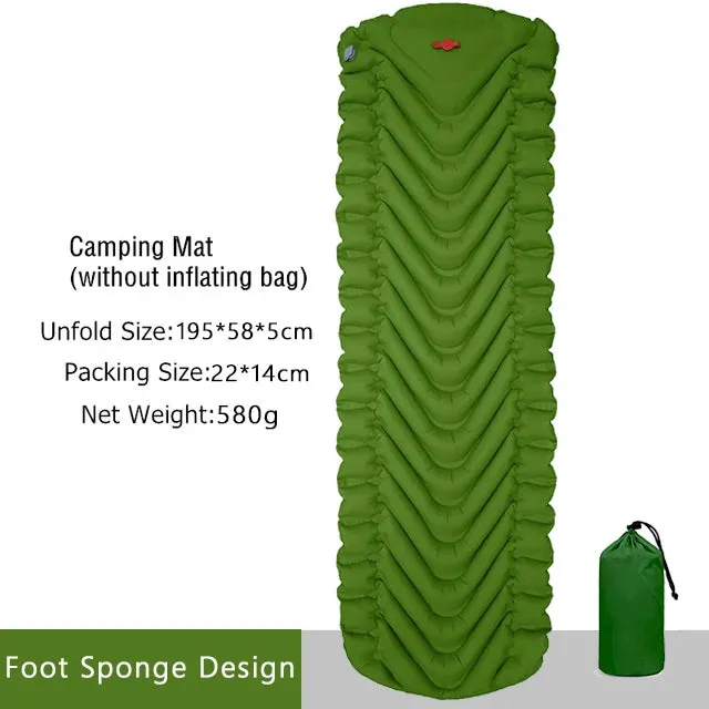 Ultralight Inflatable Sleeping Pad for Trekking and Camping