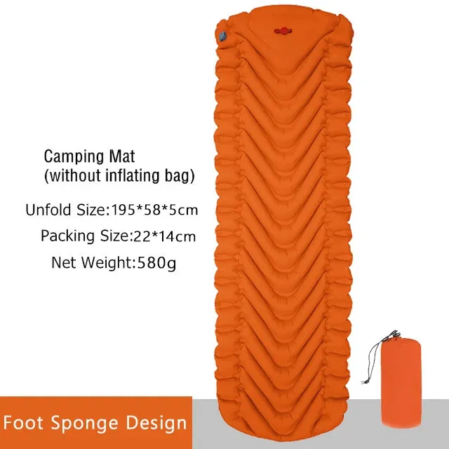 Ultralight Inflatable Sleeping Pad for Trekking and Camping