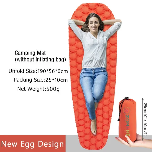 Ultralight Inflatable Sleeping Pad for Trekking and Camping
