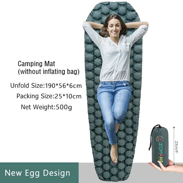 Ultralight Inflatable Sleeping Pad for Trekking and Camping