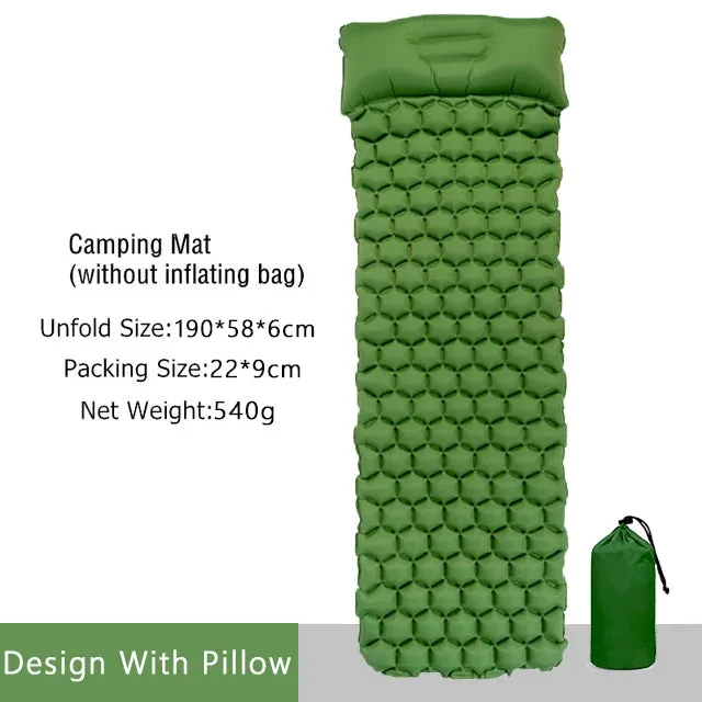 Ultralight Inflatable Sleeping Pad for Trekking and Camping