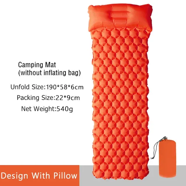 Ultralight Inflatable Sleeping Pad for Trekking and Camping