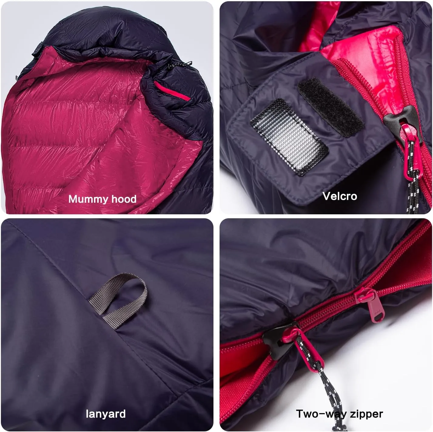 Ultralight Mummy Down Sleeping Bag 650 Fill Power Duck Down Suits for 32 Degree F for Camping Hiking Backpacking