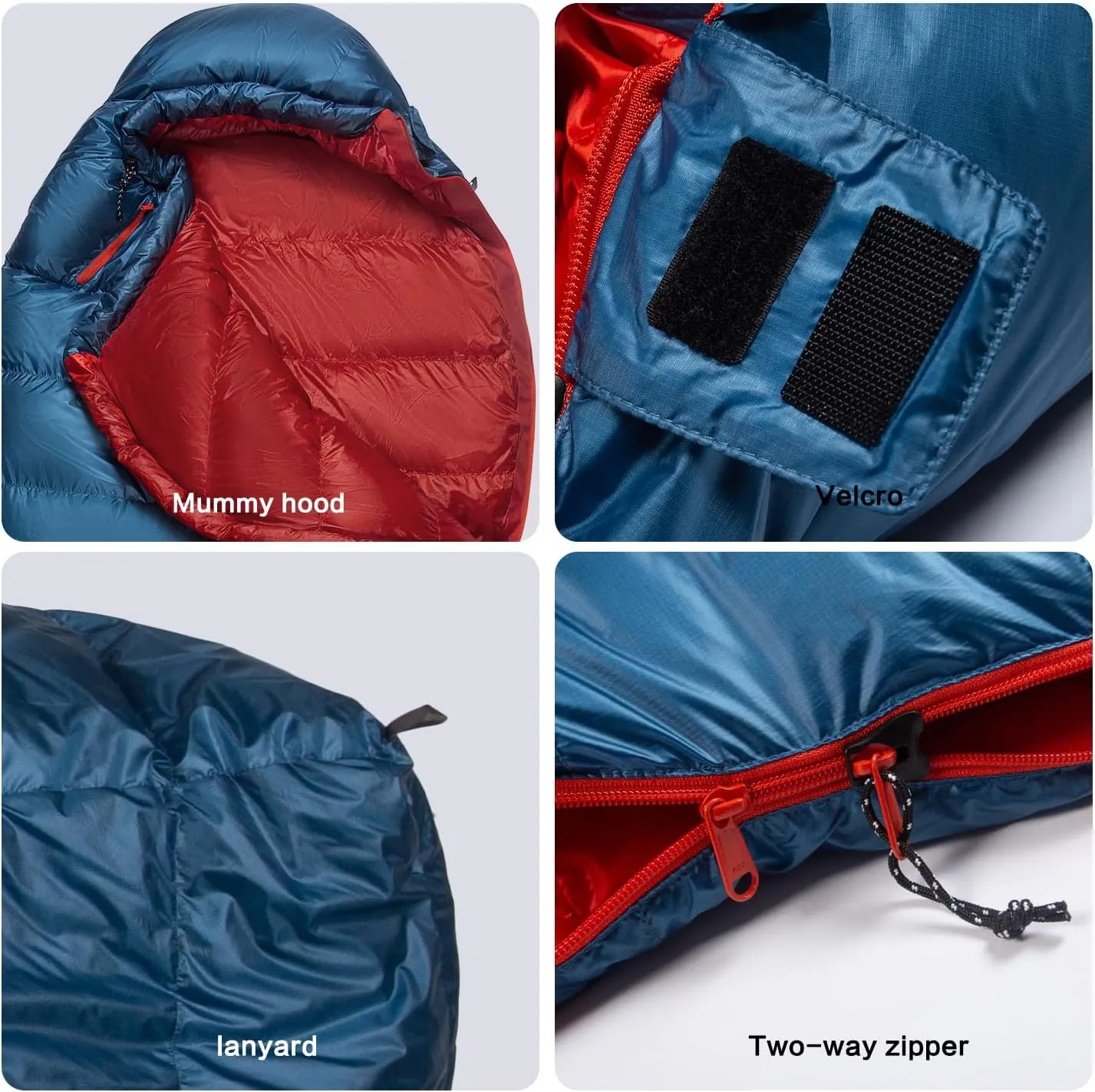 Ultralight Mummy Down Sleeping Bag 650 Fill Power Duck Down Suits for 32 Degree F for Camping Hiking Backpacking