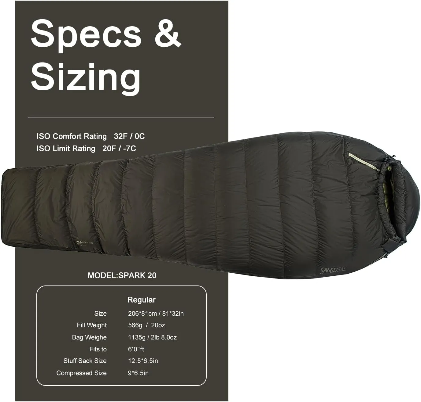 Ultralight Mummy Down Sleeping Bag 650 Fill Power Duck Down Suits for 32 Degree F for Camping Hiking Backpacking