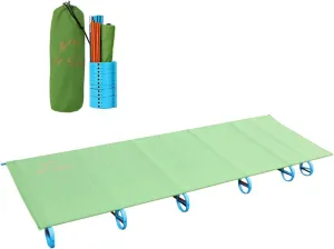 Ultralight Portable Folding Single Camp Bed Travel Cot Tent Bed Aluminium Alloy Metal Frame Outdoor Camping Hiking Fishing Beds with Storage Bag for Adult or Kids