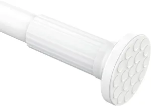 Umimile Tension Curtain Rod, 51-126 inches Adjustable Spring Shower Tension Curtain Rod, Stainless Steel Closet Rod for Windows or Shower, No Drilling, No Rust, Easy to Install, White