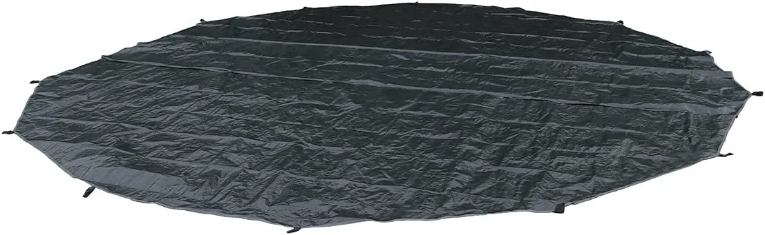 UNISTRENGH Outdoor Ultralight Waterproof Tent PE Footprint for 3M 4M 5M 6M Bell Tent Footprints Picnic Round Mat Portable Tarps for Bell Tent Ground Camping,Black Glamping Yurt Anti-Dirty Mat