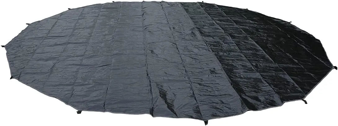 UNISTRENGH Outdoor Ultralight Waterproof Tent PE Footprint for 3M 4M 5M 6M Bell Tent Footprints Picnic Round Mat Portable Tarps for Bell Tent Ground Camping,Black Glamping Yurt Anti-Dirty Mat