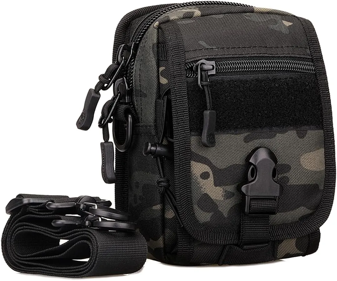 UNISTRENGH Tactical MOLLE Phone Magazine Pouch Military Small Belt Pouches Sling Chest Daypack Shoulder Bag Gear Duty Pack for Outdoor Hunting Vest Backpack