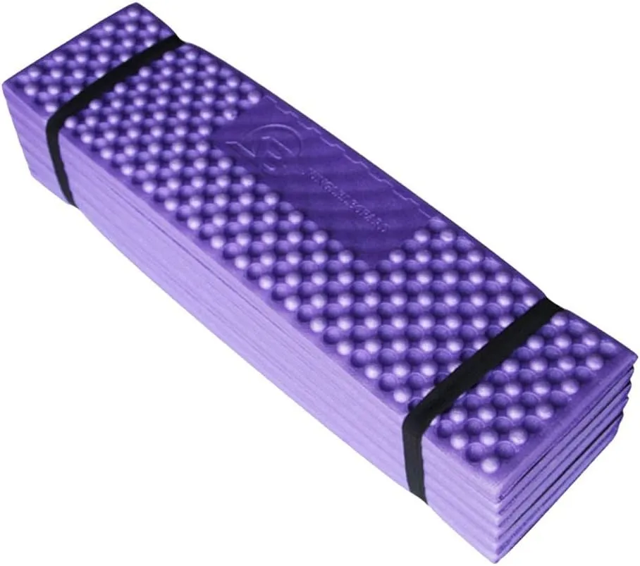 Unknown Ultralight Foam Backpacking Mattress Waterproof Thermal Folding Sleeping Pad, Purple