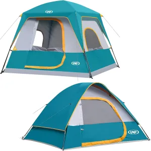 UNP 4-Person Cabin Tent and Dome Tent Portable Cabin Tent, Camping Tent 4-Person Easy Set Up, Waterproof with Top Rainfly for Outdoor Camping/Hiking
